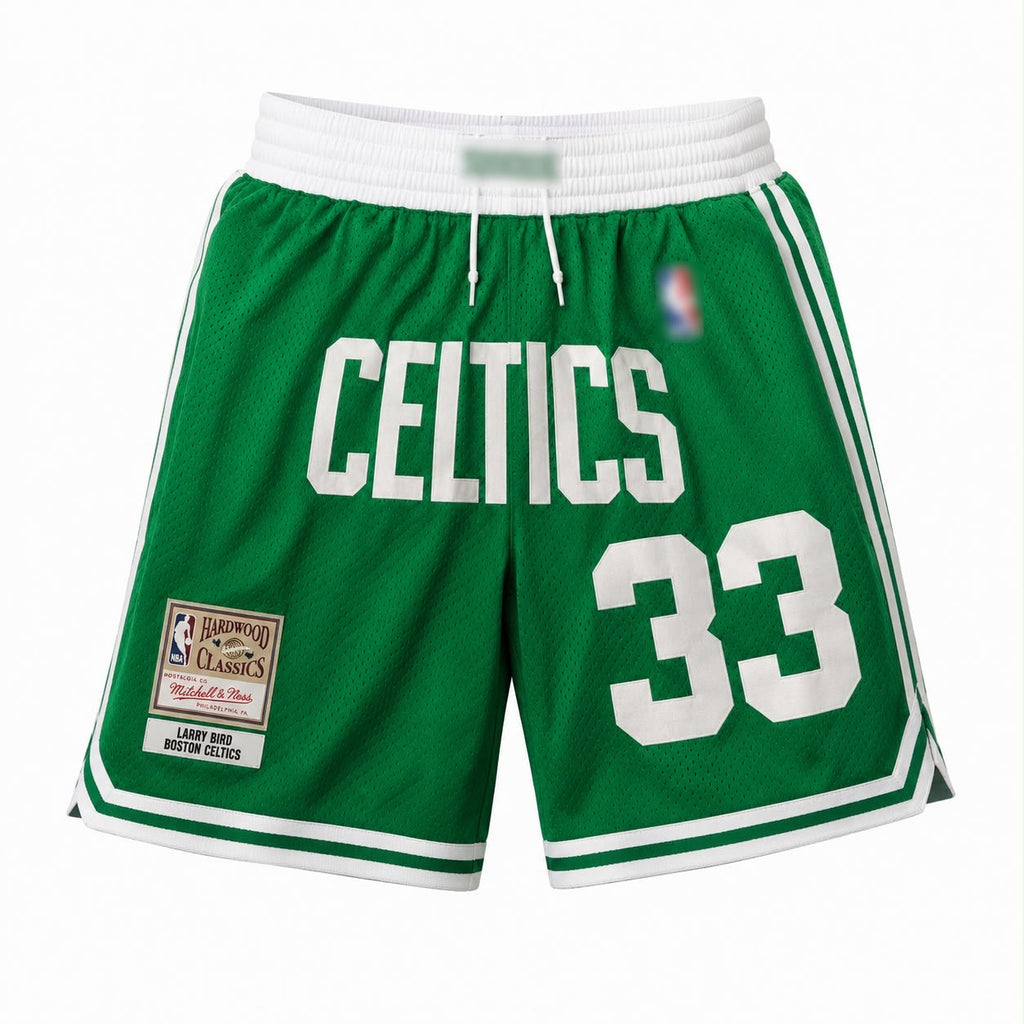 Boston Celtics #33 Mesh Basketbaal Short Regular Fit