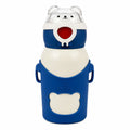 Insulated Kids 500ml Water Bottle -Cute Bear Straw Thermos