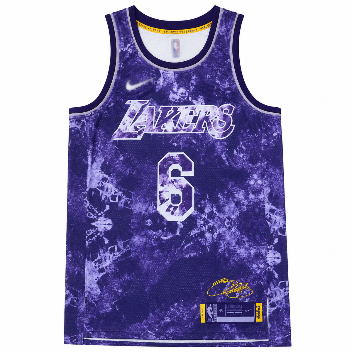 Los Angeles Lakers LeBron James #6 Tie Dye Basketball Jersey