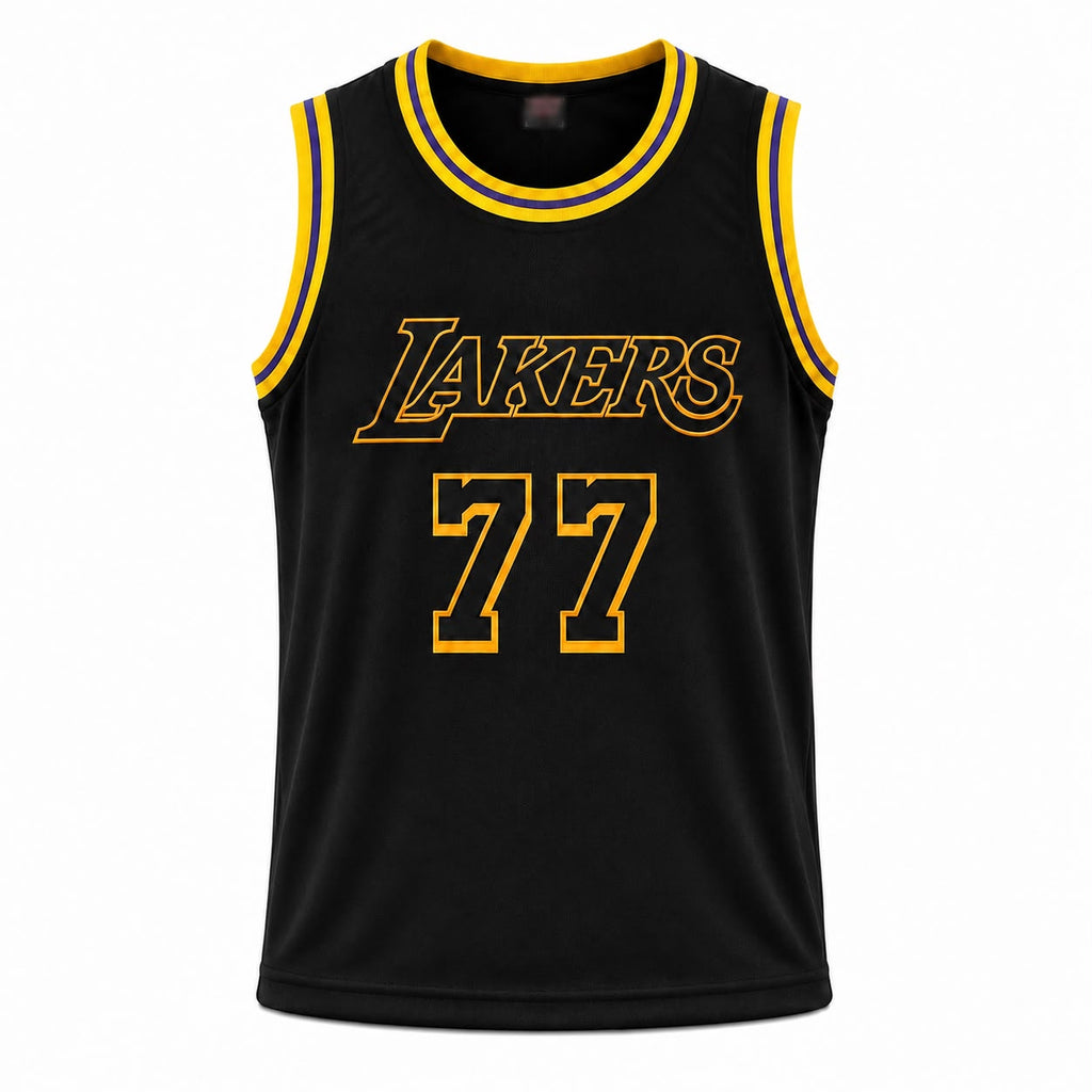 Luka Doncic #77 Los Angeles Lakers Basketball Jerey & Short Set