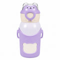 Insulated Kids 500ml Water Bottle -Cute Bear Straw Thermos