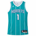 Charlotte Hornets LaMelo Ball #1 Teal Pinstripe Basketball Jersey