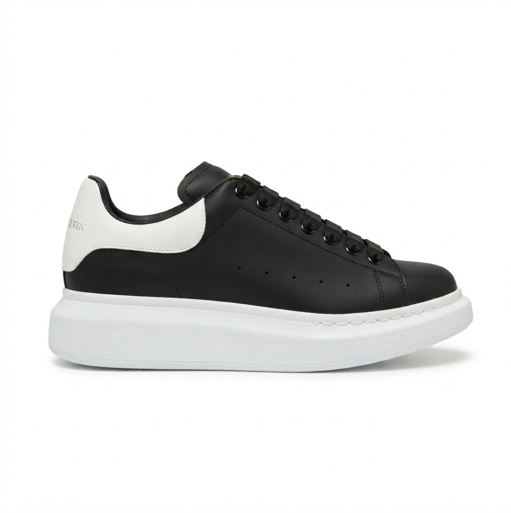 Chunky Sole Classic Leather Sneakers - Premium Black Luxury Shoes