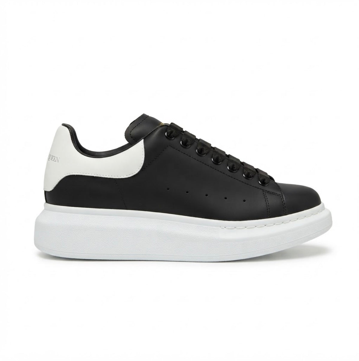 Chunky Sole Classic Leather Sneakers - Premium Black Luxury Shoes