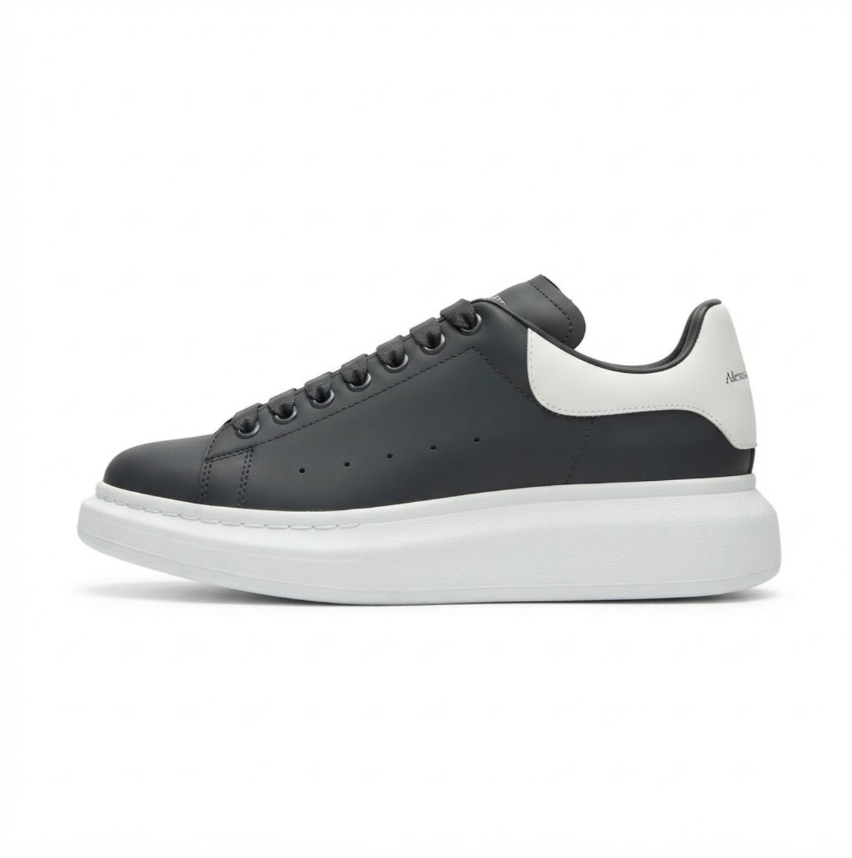 Chunky Sole Classic Leather Sneakers - Premium Black Luxury Shoes