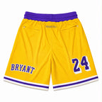 NBA Los Angeles Lakers Kobe Bryant #24 Hardwood Classics Basketball Shorts-Regular Fit-