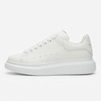 Chunky Sole Classic Leather Sneakers - Premium White Luxury Shoes