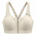 KORE Women High -Impact Front Zip Sports Bra With Adjustable Straps