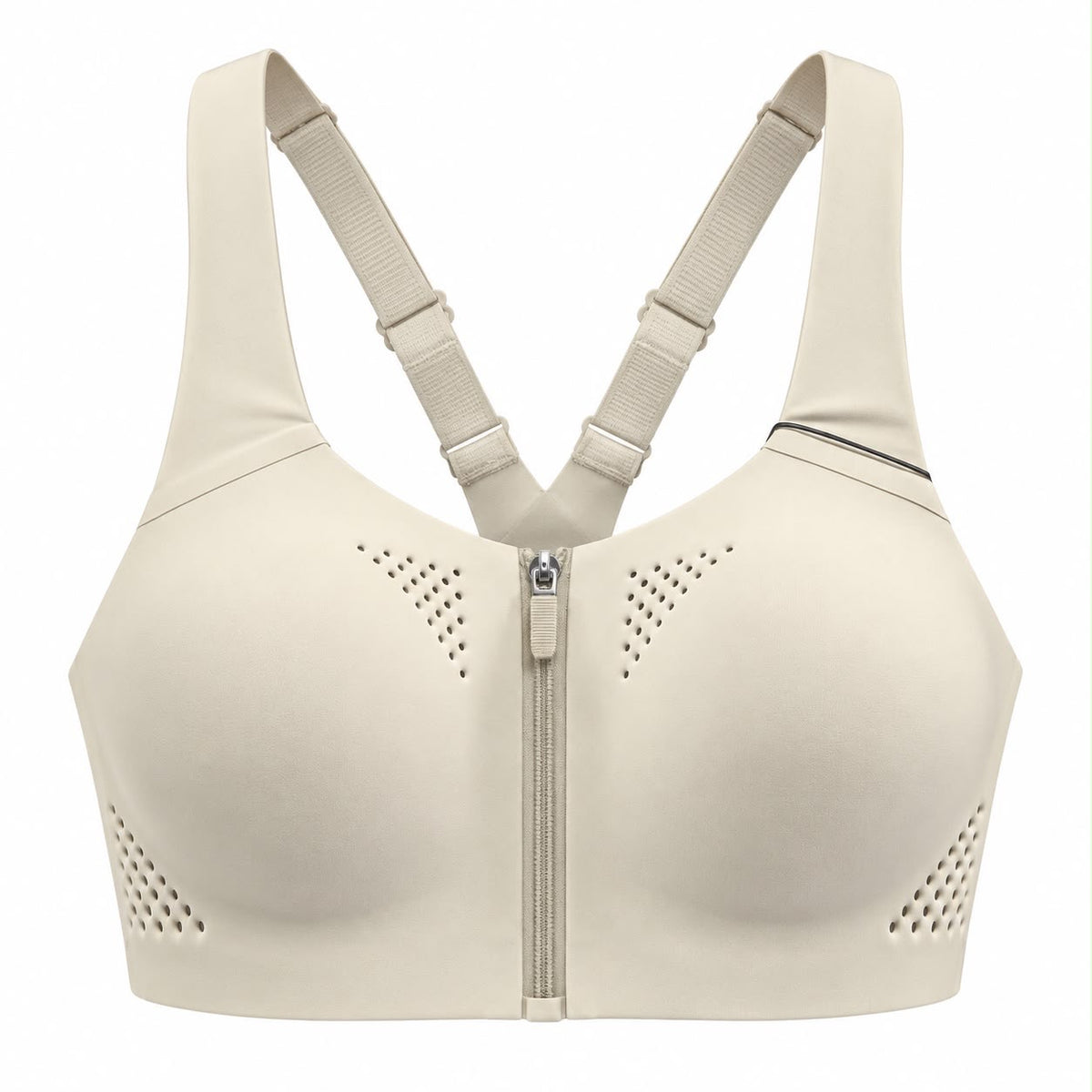 KORE Women High -Impact Front Zip Sports Bra With Adjustable Straps