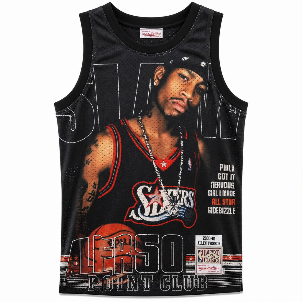 Allen Iverson #3Philadelpha 76ers Retro Mesh Basketball Jersey