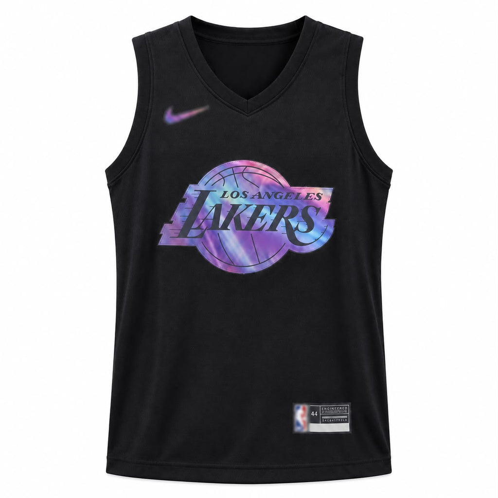 Lebron James #23 Los Angeles Lakers Galaxy Logo Basketball Jersey