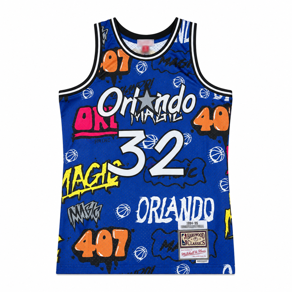 Shaquille O'Neal #32 Orlando Magic Graffiti Basketball Jersey