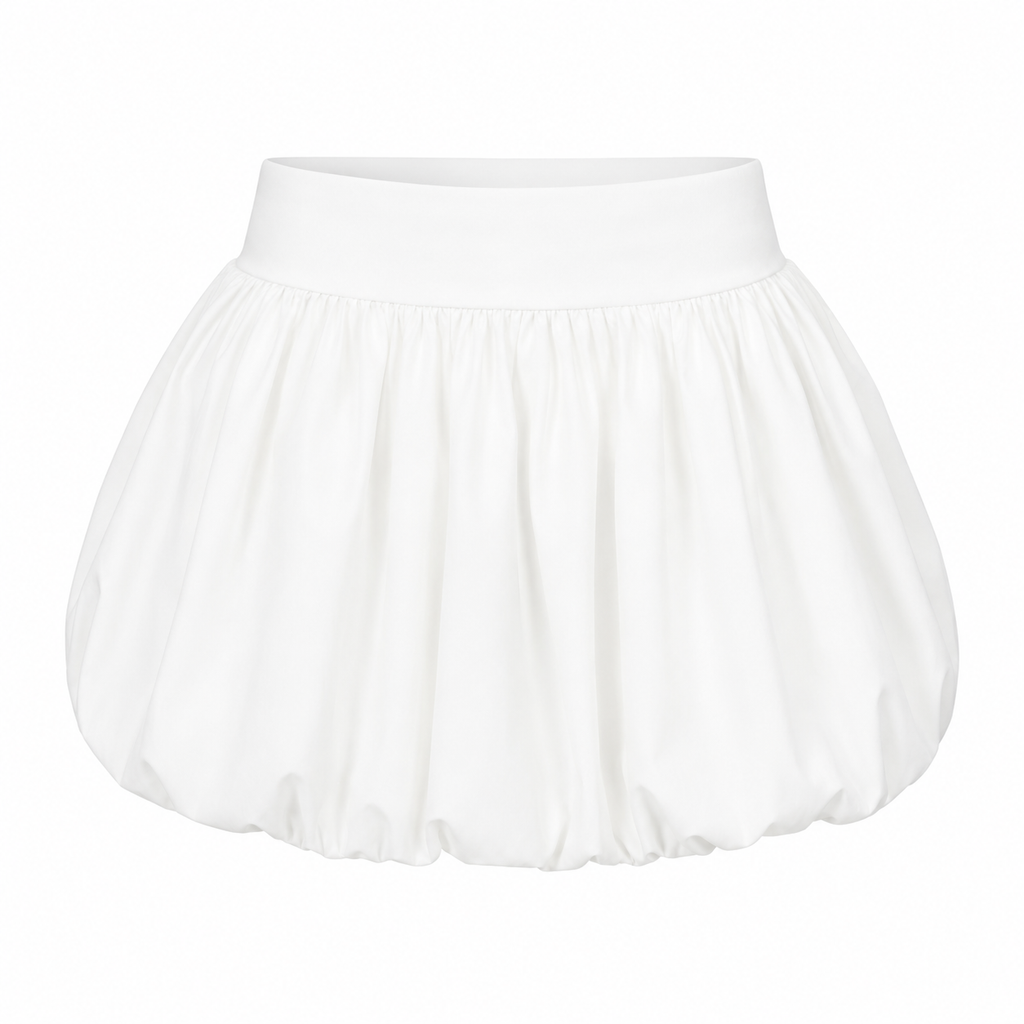 KORE Women's High Waisted Bubble Mini Skirt With Built In Shorts