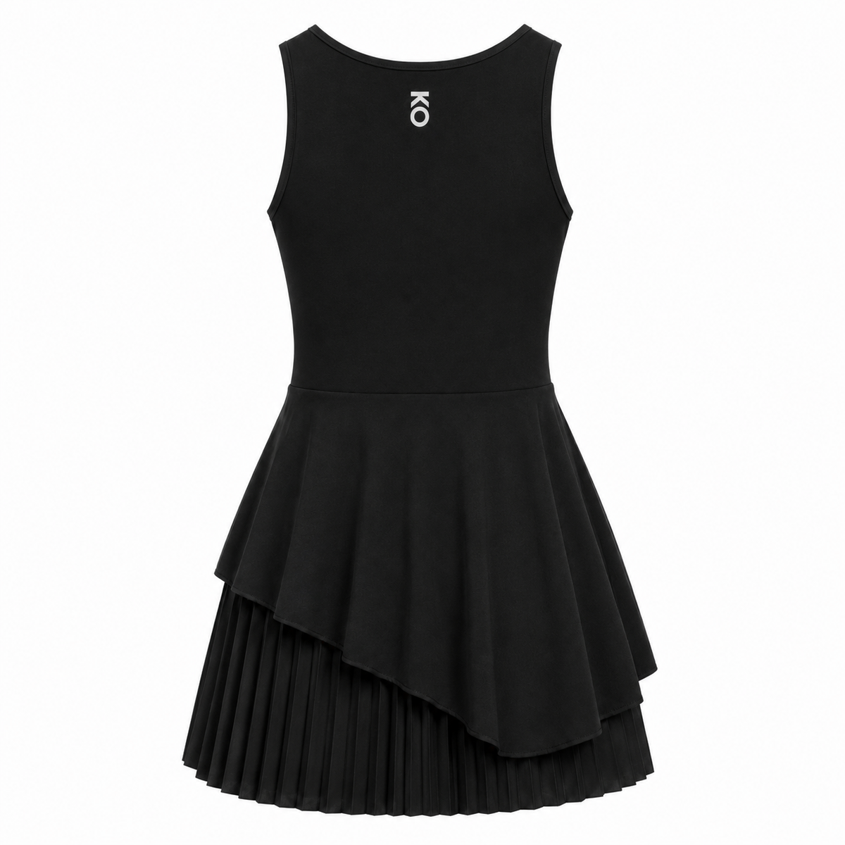KORE Women's Asymmetric Pleated Performance Dress With Padded Bra