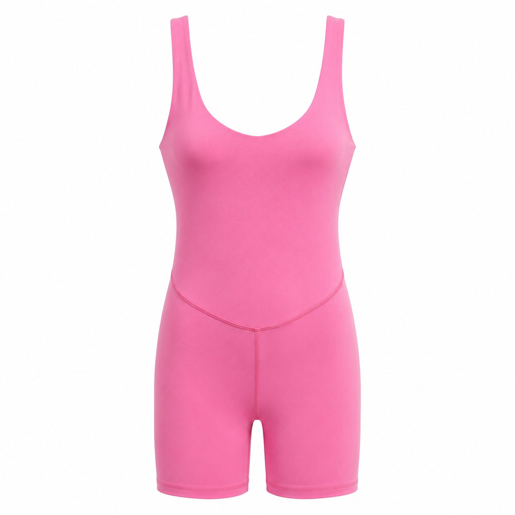 KORE WomenSeamless Scoop Neck Unitard Romper Shorts