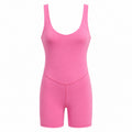 KORE WomenSeamless Scoop Neck Unitard Romper Shorts
