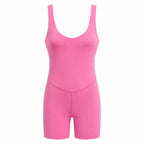 KORE WomenSeamless Scoop Neck Unitard Romper Shorts