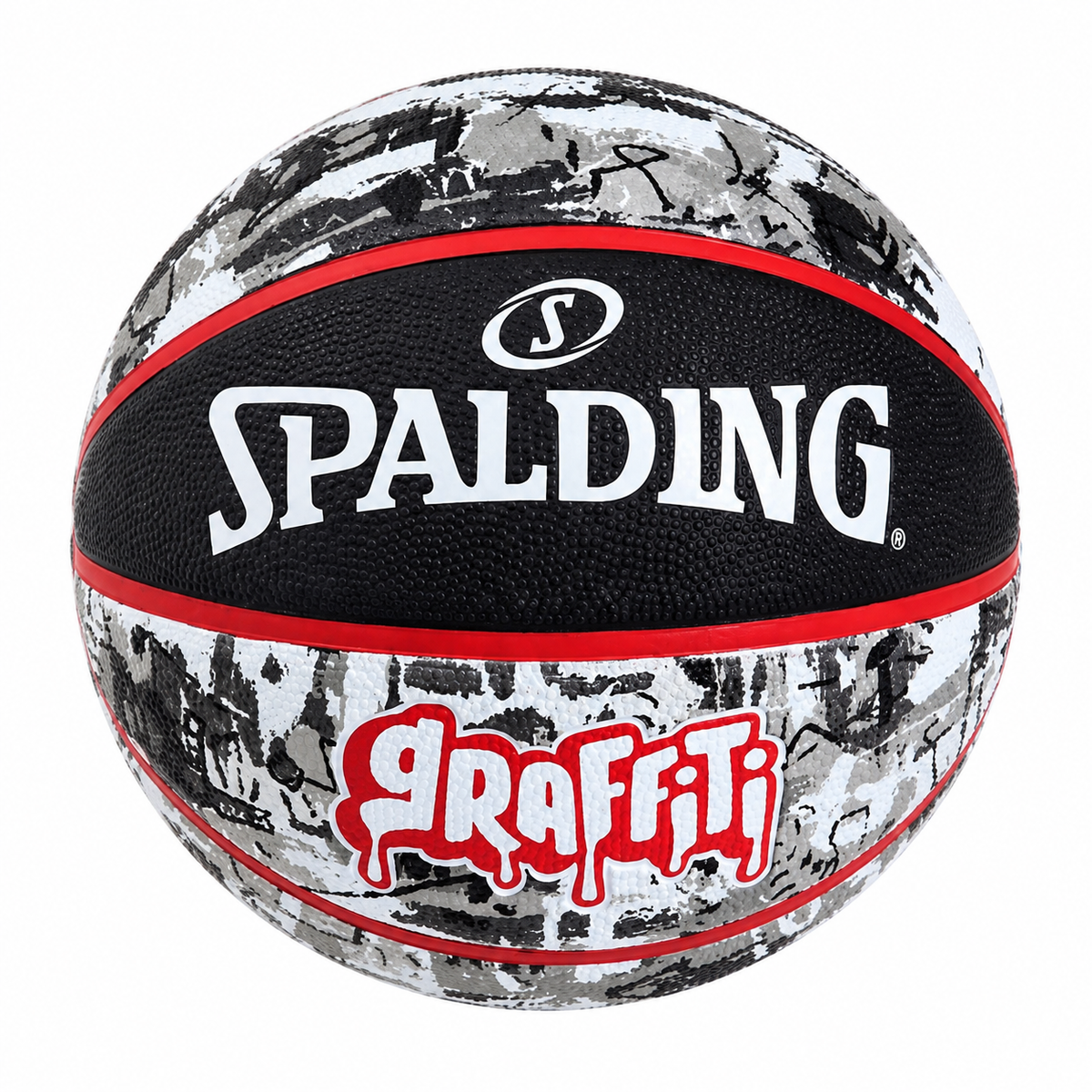 Spalding Graffiti Outdoor Basketball Red/Black/White Size 7