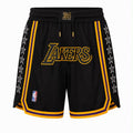 Black Los Angeles Basketball Mesh Shorts #24 Regular Fit