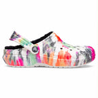 Kids Classic Winter Lined Tie-Dye Graphic Crocs
