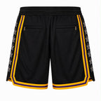 Black Los Angeles Basketball Mesh Shorts #24 Regular Fit