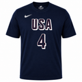 USA #4 Curry Basketball Graphic T-Shirt-Regular Fit-