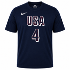 USA #4 Curry Basketball Graphic T-Shirt-Regular Fit-