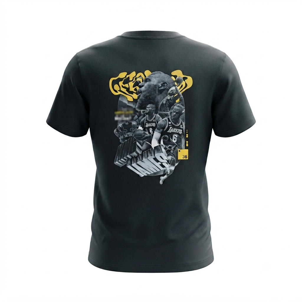 Lebron James Graphic Back Print Basketball T-Shirt