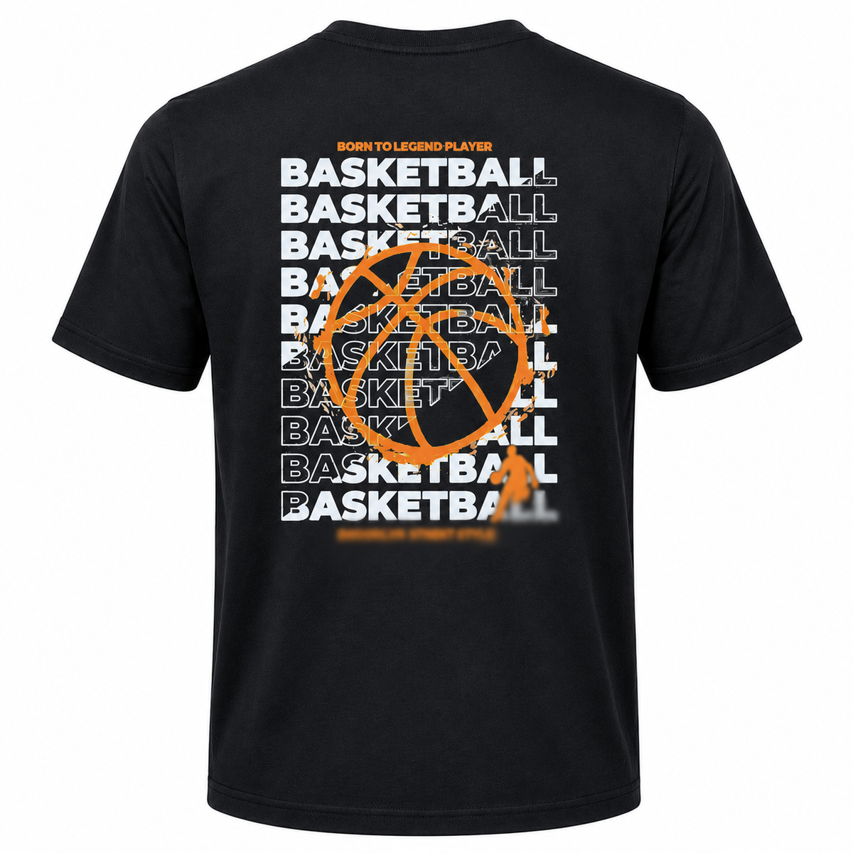 Basketball T-Shirt | Orange Ball Back Print