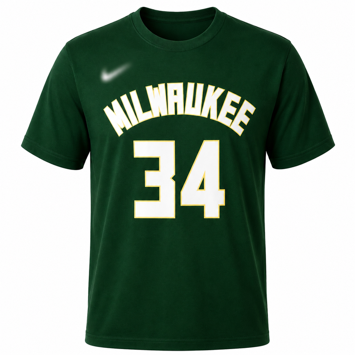 Giannis Antetokounmpo #34 Basketball Cotton T-Shirt -Regular Fit-