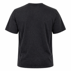 Vintage Washed Black Graphic Casual Tee -Regular Fit-
