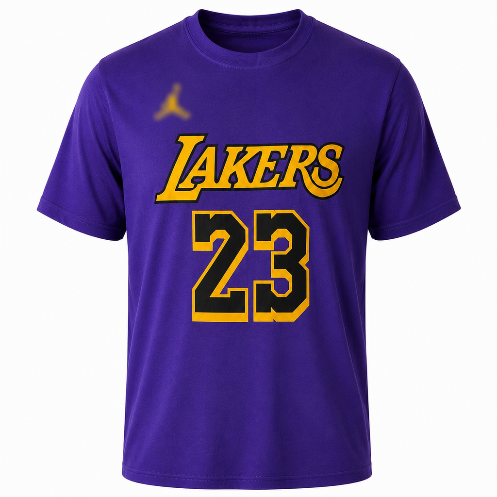 Los Angeles Lakers #23 Lebron James Basketball Cotton T-Shirt -Regular Fit