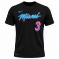 Miami Basketball #3 Wade Graphic T-shirt Regular Fit