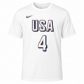 USA #4 Curry Basketball Graphic T-Shirt-Regular Fit-