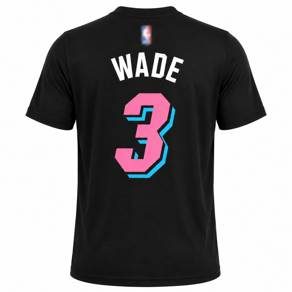 Miami Basketball #3 Wade Graphic T-shirt Regular Fit