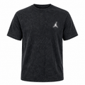 Vintage Washed Black Graphic Casual Tee -Regular Fit-