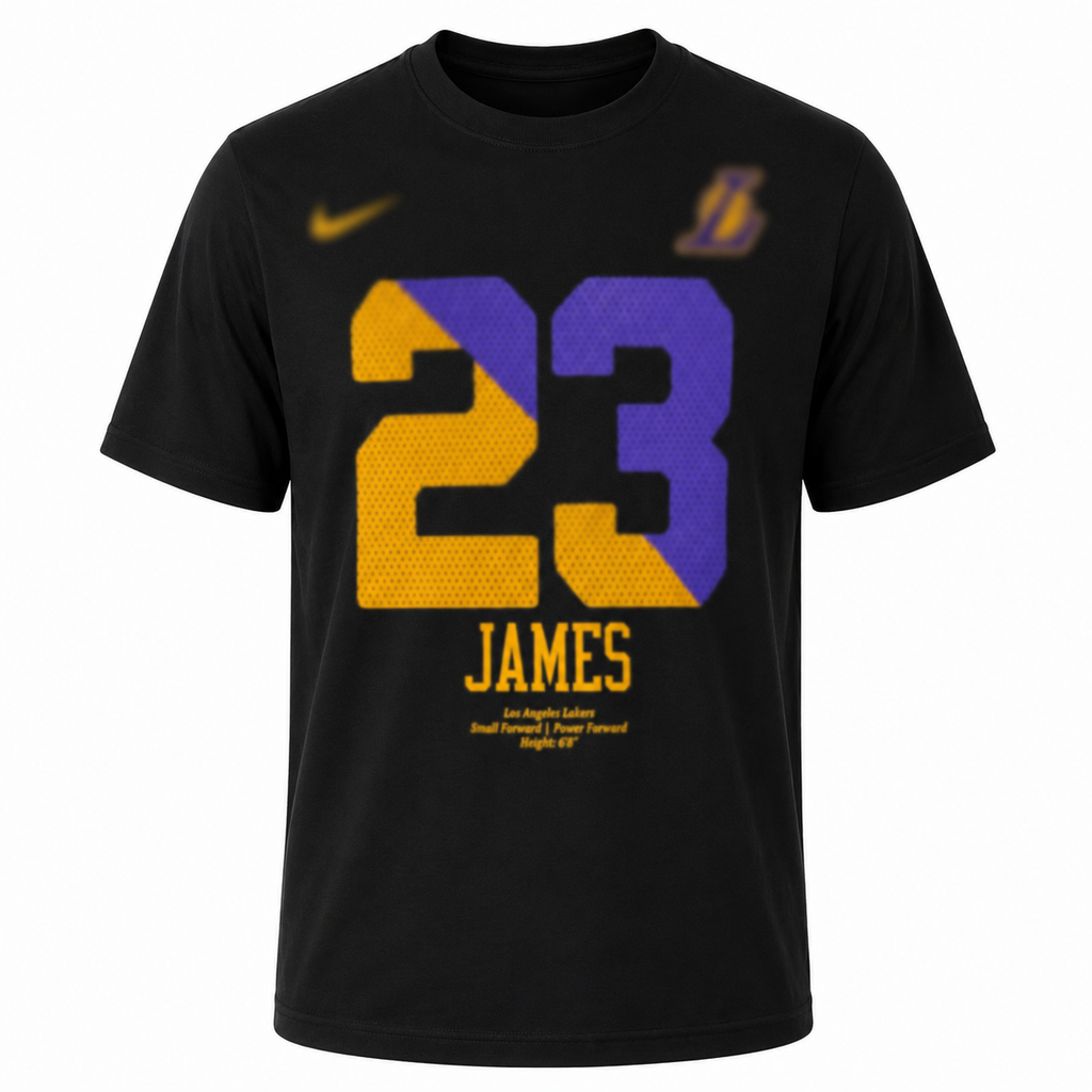Los Angeles Lakers Lebron James #23 Graphic T-Shirt Regular Fit