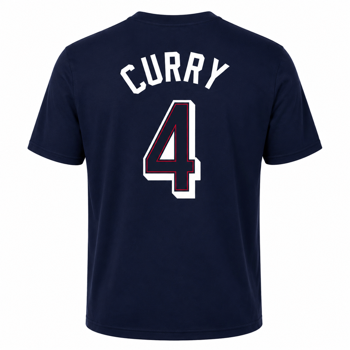 USA #4 Curry Basketball Graphic T-Shirt-Regular Fit-