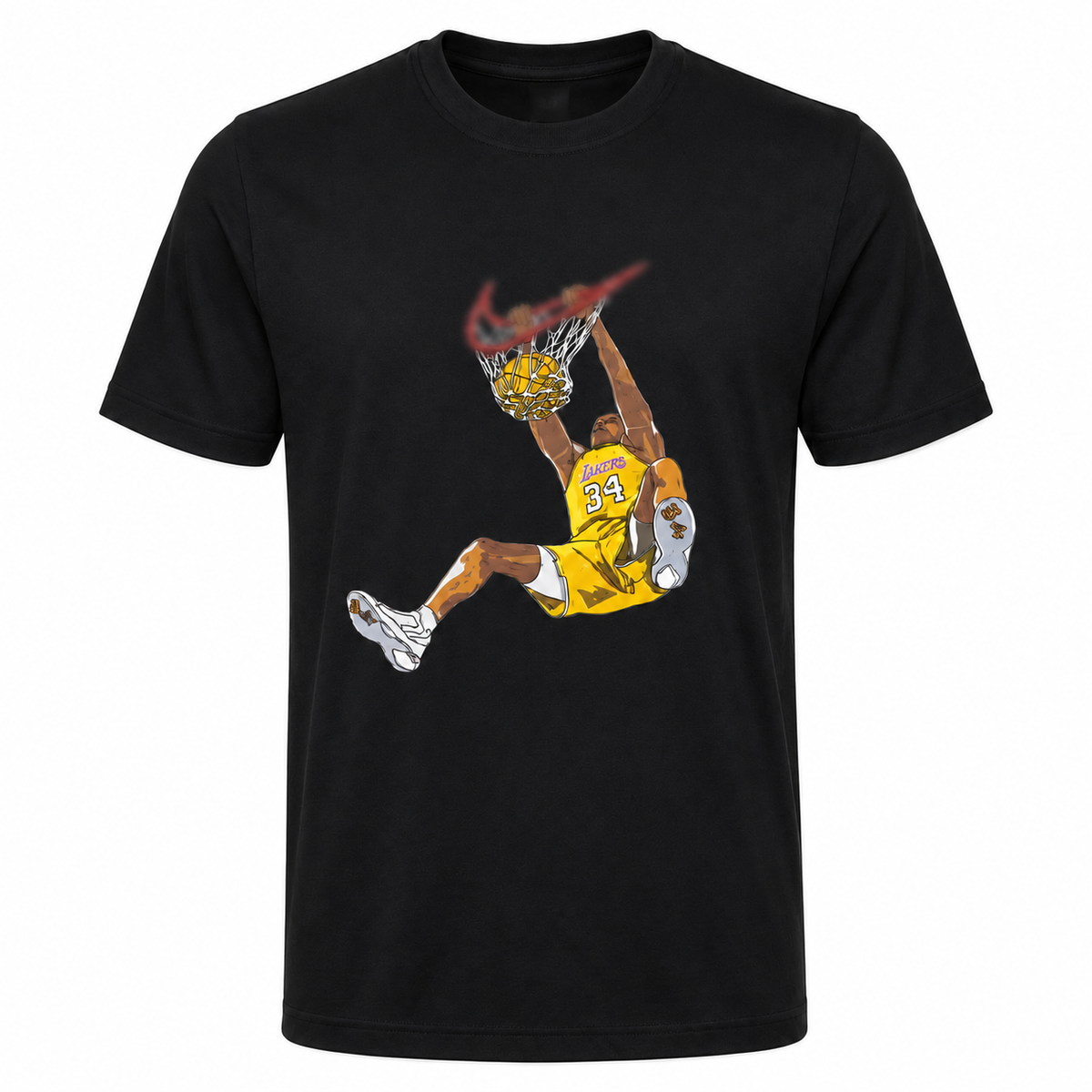 Shaquille O'Neal Los Angeles Lakers #34 Dunk Graphic T-Shirt