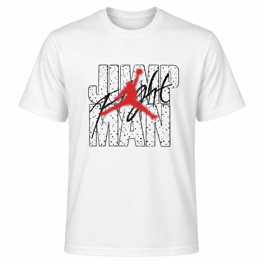 Jump Man Graphic Cotton T-shirt -Regular Fit-