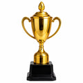 Gold Championship Trophy Cup with Black Base (22cm)
