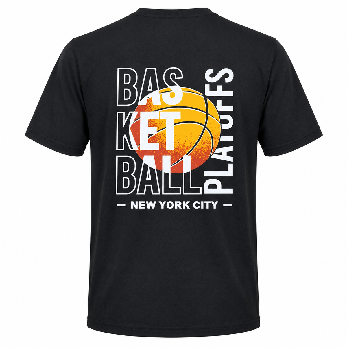 Basketball T-Shirt | Orange Ball Back Print