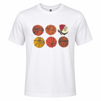 Basketball Vibes White T-Shirt-6- Balls Graphic Tee