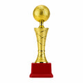 Gold Basketball Championship Trophy with Red Base ( 39 )